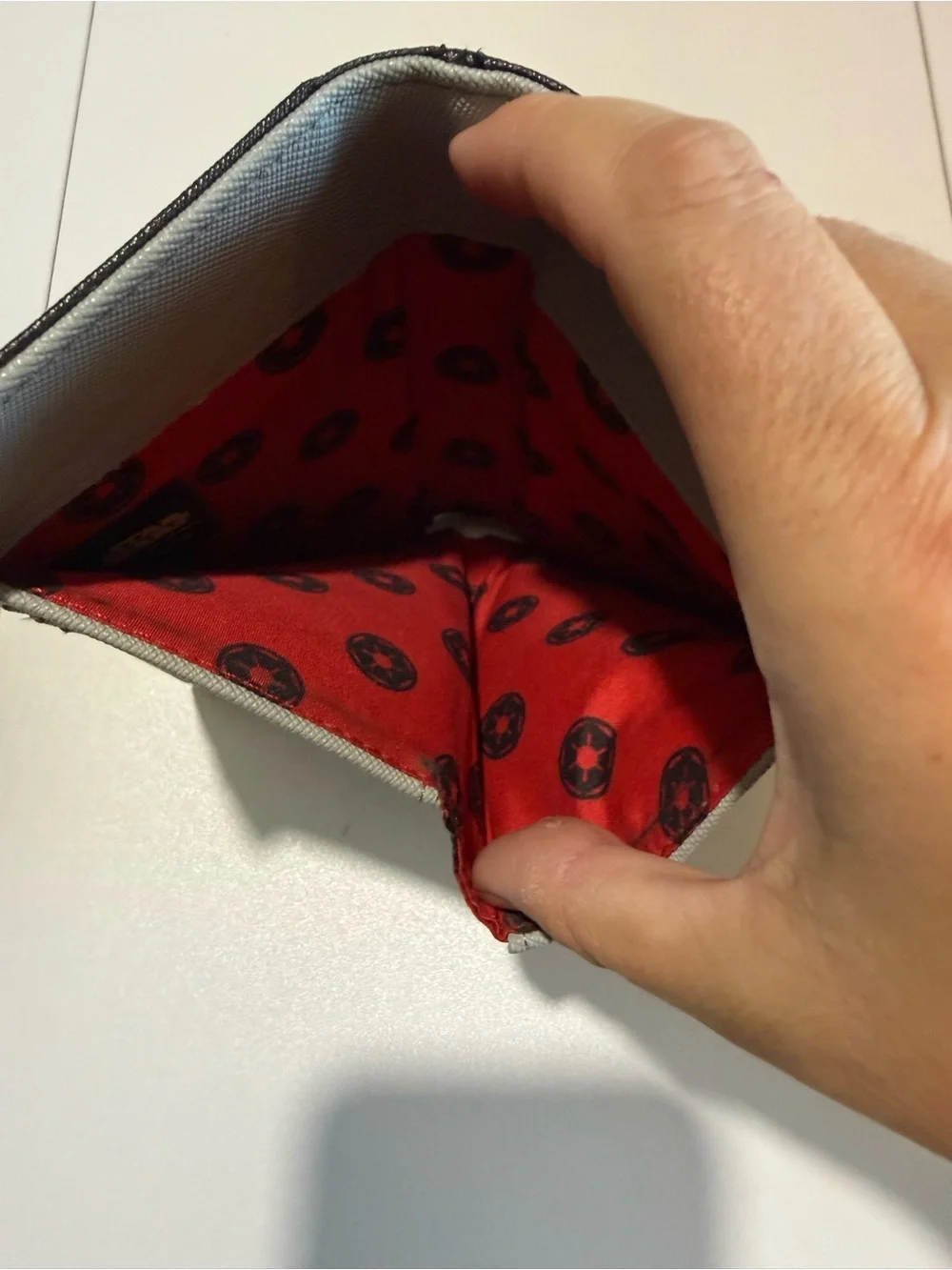 Loungefly Star Wars Black Wallet with Light Gray Polka Dots